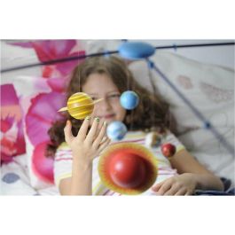 Hape Móvil 3D Sistema Solar para Construir y Pintar, Kit DIY Colgante Fluorescente con Piezas, Pintura y Pinceles, Edad 8+ Años