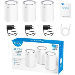 Cudy AX3000 Wi-Fi 6 Mesh Solution 3-Pack Sistema de Malla para Amplia Cobertura