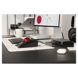 Kensington Expert Mouse Wireless Trackball - Trackball Inalámbrico Bluetooth/RF, 400 DPI, Diseño Ambidiestro, Negro para Oficina