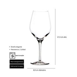 SUMMA Elba Copa Mesa 215 mm 48 Cl - Vidrio Cristalino Transparente (6 Unidades) SUMMA Elba Copa Mesa 215 mm 48 Cl - Vidrio Cristalino Transparente (6 Unidades)