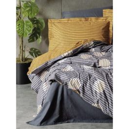 Juego de Cama 100% Algodón Gris, 1 Funda Nórdica 220x240 cm + 2 Fundas Almohada 60x60 cm ASI8684282421702