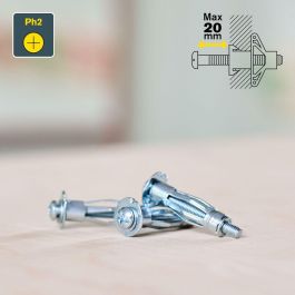 Rapid Taco de Expansión Metálico Ø11x37 Tornillo M5x48 Especial Pladur Paredes Huecas 10 Unidades