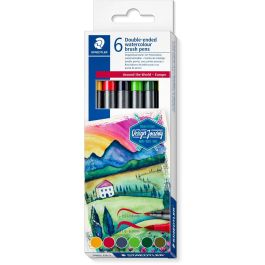 STAEDTLER 3001 C6-1 Design Journey Rotuladores Doble Punta Fino y Pincel, 6 Colores, Set 'Around the world Europa' Precio: 17.95000031. SKU: B1JJ5ZGEDR