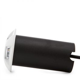 Charlie SC-F109-4 Foco LED Empotrable 0.75W 2700ºK 75Lm IP67, Aluminio Blanco. Para Jardín, Piscina, Caminos, Escaleras