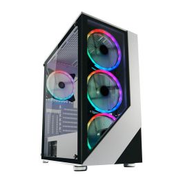 LC-Power 803W Midi Tower Gaming RGB Negro/Blanco ATX Micro-ATX Mini-ITX Vidrio Templado para Juegos