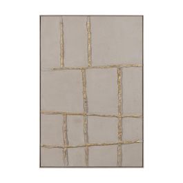 Cuadro Beige Dorado 80 x 3,5 x 80 cm