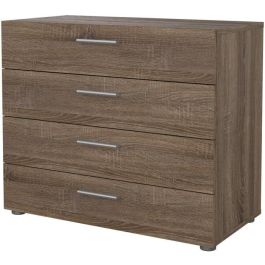 TYHJA Cómoda de 4 cajones - Chene Truffe - L 70 x P 40 x H 75 cm TYHJA Cómoda de 4 cajones - Chene Truffe - L 70 x P 40 x H 75 cm