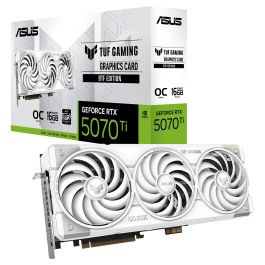 ASUS TUF-RTX5070TI-O16G-BTF-WHITE Tarjeta Gráfica RTX 5070 TI 16GB GDDR7 OC 3 Ventiladores Blanca PCI Express 5.0