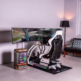 Thermaltake GR500 GSC-R50-CPASWH-01 Silla Gaming Cockpit Simulador de Carreras, para Volante/Vuelo, Ergonómica, Basculante, Blanco