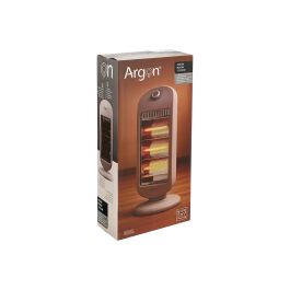 Argon Radiador Halógeno Gris 400W/800W/1200W con Oscilación, Plástico/Metal, 28x63.5x28 cm