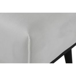 DKD Home Decor Descalzadora Asiento Banco Blanco y Negro de Poliéster Desmontable, 70x50x42 cm, con Altura de Asiento 42 cm