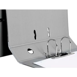 Archivador De Palanca Liderpapel Folio Documenta Forrado Pvc Con Rado Lomo 75 mm Gris Compresor Metalico 6 unidades