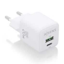 AISENS - CARGADOR GaN 20W, 1xUSB-C PD3.0 QC4.0, 1xUSB-A QC3.0, BLANCO Precio: 4.99000007. SKU: B1GJEH7TFL