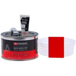 FACOM Masilla de poliéster suave 2 en 1 - Nivelación, relleno de huecos, golpes ligeros - Con endurecedor - 500 g