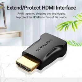 Vention AIMB0 Adaptador HDMI 4K@60Hz Macho a Hembra, Conector Chapado en Oro Bidireccional para PC, Portátil y TV