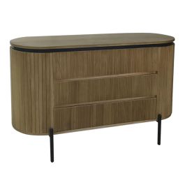 Cómoda Home ESPRIT Negro Natural Metal Madera de Paulonia 110 x 39 x 72 cm Precio: 273.50000018. SKU: B1AYLPWDFT
