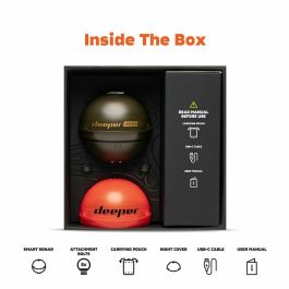 Deeper DEE4779032950992 Sonda de Pesca Inalámbrica CHIRP+3D con GPS y Creación de Mapas 3D - Negra