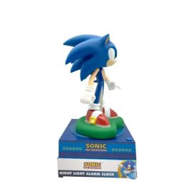KIDS LICENSING Lámpara 3D con despertador Sonic the Hedgehog, 23.4x13x13cm