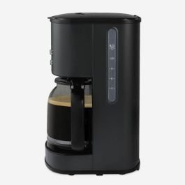 Hkoenig HKO1691054981779 Cafetera programable MG32, 1,5 L (12 tazas), 1000 W, Pantalla LCD, Mantener Caliente, Negra y Acero Inoxidable