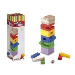 Juego block a block colores de madera 8x30x8 cm Juego block a block colores de madera 8x30x8 cm