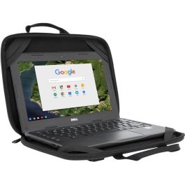 Targus 11.6" Work-in Essentials Case para Chromebook - Estuche Protector con Asa, Correa y Bolsillo, Negro/Gris