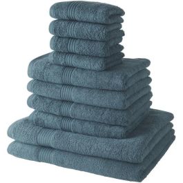 Juego de 4 toallas de baño TODAY 30x50 + 4 toallas de baño 50x90 + 2 toallas de baño 70x130 cm 100% Algodón - Pavo Real Juego de 4 toallas de baño TODAY 30x50 + 4 toallas de baño 50x90 + 2 toallas de baño 70x130 cm 100% Algodón - Pavo Real