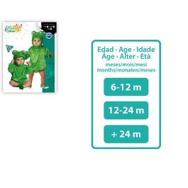 Disfraz de Rana Bebé 24 Meses Unisex con Ojos Grandes, Color Verde y Mono con Capucha Disfraz de Rana Bebé 24 Meses Unisex con Ojos Grandes, Color Verde y Mono con Capucha
