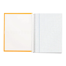 Liderpapel Cuaderno Espiral A5 Micro Crafty Tapa Forrada 120 Hojas 90gr Cuadro 5mm Color Naranja