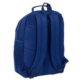 Safta Mochila Doble F.C. Barcelona Navy Blue Adaptable a Carro 32x42x15cm