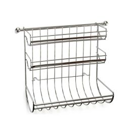 Portarrollos Triple Cromado Kinvara 32x30x16 cm - Metal Plata (6 Unidades)