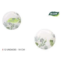 Set de 12 platos de cartón Red Flora 18 cm - Algon (24 Unidades) Precio: 17.99000049. SKU: B1HX5R2F9F