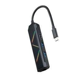 Nanocable Hub 5 En 1 USB-C con HDMI 4K, RJ45 Gigabit y Carga PD 100W - Negro Precio: 25.69000005. SKU: S0234336