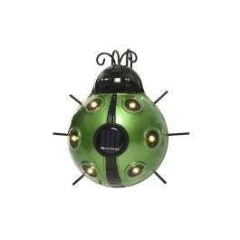 Lumineo Figura luz solar metálica mariquita 14,5x13x5cm, 6 LEDs, batería incluida, colores surtidos