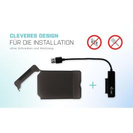 I-Tec MySafe USB 3.0 Easy 2.5" External Case – Black, Carcasa de disco duro/SSD, 2.5", SATA, Serial ATA II, Serial ATA III, 5 Gbit/s, Conexión USB