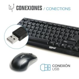 Teclado y Ratón iggual QWERTY USB Negro Qwerty Español Teclado y Ratón iggual QWERTY USB Negro Qwerty Español