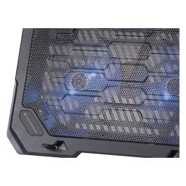 Conceptronic Base de Refrigeración para Portátil 15.6" con 2 Ventiladores USB, Ajuste de Altura, Antideslizante - Para Portátiles hasta 15.6 Pulgadas