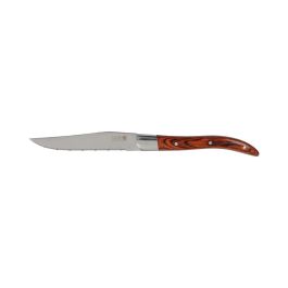 Quid Professional Cuchillo Steak Narbona Acero Inoxidable y Mango Madera 22 cm - Pack 12 Unidades con Mango Remachado
