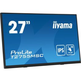 iiyama ProLite T2755MSC-B1 pantalla para PC 68,6 cm (27") 1920 x 1080 Pixeles Full HD LED Pantalla táctil Mesa Negro