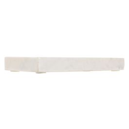 DKD Home Decor Bandeja Decorativa Glam de Mármol Blanco y Latón Dorado - Colección Mármol 2025 - 30x15x3.8 cm