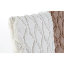 DKD Home Decor Cojin Moderno Blanco Marron 10 x 45 x 45 cm Poliester (6 Unidades)
