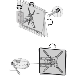 Stell SHO 7600 Soporte Delgado para TV - Ajuste Extensible, Acero