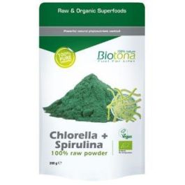 BIOTONA Chlorella Spirulina Raw Bio en Polvo 200g - Suplemento Alimenticio para Deporte y Dieta Equilibrada Precio: 16.6899997. SKU: B14XH7SMBG