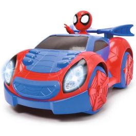 Smoby Coche Radio Control Spidey Web Crawler | Vehículo Spider-Man Teledirigido Escala 1:24 | 17 cm con Movimiento Adelante y Marcha Atrás en Curva