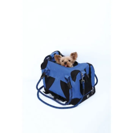 M Pets Bolsa de transporte REMIX 2 en 1 Azul Plegable Ligera Arnés con cinturón 41 x 28 x 28 cm
