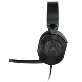 Corsair Auriculares Gaming HS65 Carbono, Cancelación de Ruido Micrófono, USB, Conectividad Alámbrica, Juego