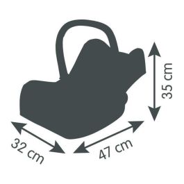 Smoby Maxi Cosi Rosa para Muñecas | Silla de Coche de Juguete | Plástico | Edad Mínima 3 Años