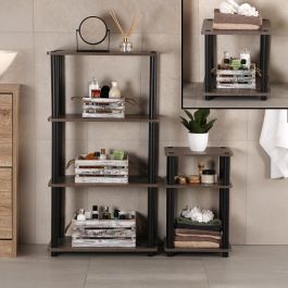 Versa Estantería 2 Alturas Gris 40x41.5x39.5 cm