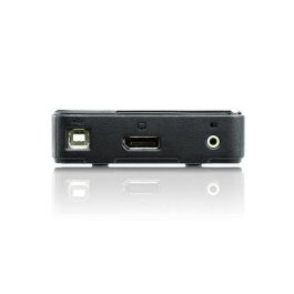 Aten KVM Switch USB DisplayPort 1.2 4K de 2 Puertos con Cables Incluidos CS782DP