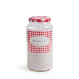 Mediterraneo Bote de Vidrio con Tapa 935 ml (1/4 Galón) Ø9,3x17,8 cm (12 Unidades)