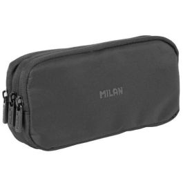 Milan Estuche Portatodo Escolar Serie Shadow Negro con 3 Cremalleras y 3 Amplios Compartimentos de Poliéster 22x11x6,5 cm Precio: 10.50000006. SKU: B1FFP8QXHN